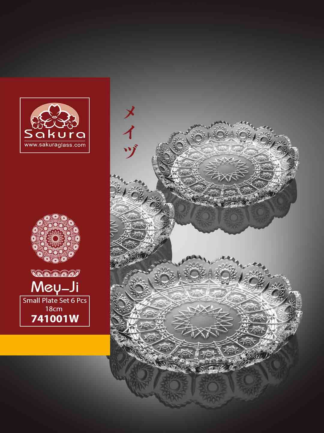 Sakura Product Mey Ji Small Plate Set 6 Pcs 18cm 741001W