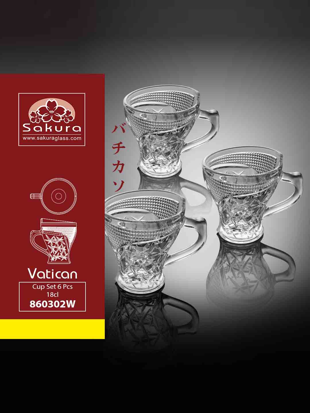 Sakura Product Vatican Cup Set 6 Pcs 18cl 860302W